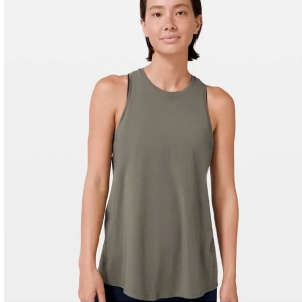 Lululemon all tied up tank in army green